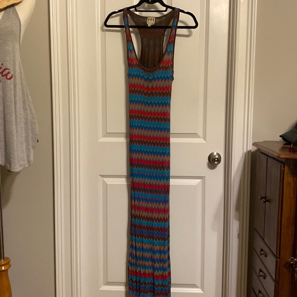 Haute Hippie Chevron Knit maxi dress